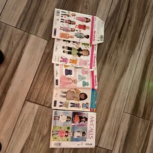 Multiple Doll Patterns. 5 Patterns In All For 18” Doll